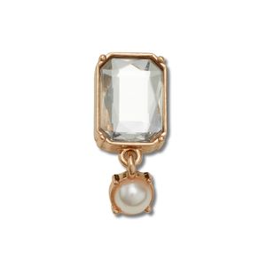 Crocs Unisex gold pearl dangle