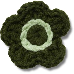 Green Crochet Flower