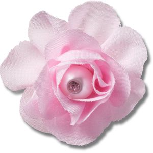 Pink Fabric Flower With Pearl
